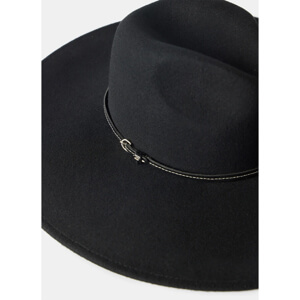 Mint Velvet Black Cowboy Fedora Hat